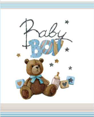 Купить Ткань Premium Soft "Панели - "Baby Boy" размер купона 112х150 арт. ЛГБХ-85-1-ЛГБХ0002605 оптом в Череповце