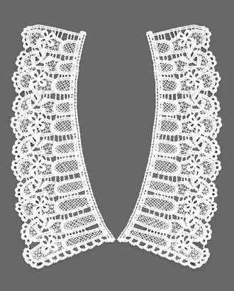 Купить Воротники декоративные плетеные Воротник плетеный из 2-х частей р.8,5х20,5 см арт. ГВ-85-1-31078 оптом в Казахстане