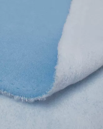 Купить Одежные ткани голубого цвета из хлопка Футер 3-х нитка с начёсом (Компакт Пенье) арт. ТФ-16-28-20523.038 оптом в Казахстане
