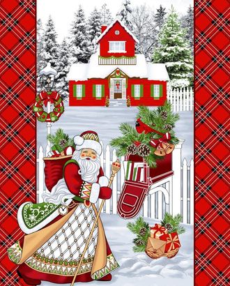 Купить Ткани для дома Почта Деда Мороза (Полотно вафельное 50 см) арт. ПВ50-398-1-0989.150 оптом в Казахстане