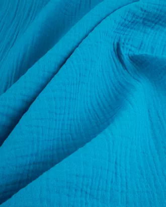 Купить Одежные ткани голубого цвета из хлопка Муслин плательный 162гр арт. ХМ-4-20-21055.022 оптом в Казахстане