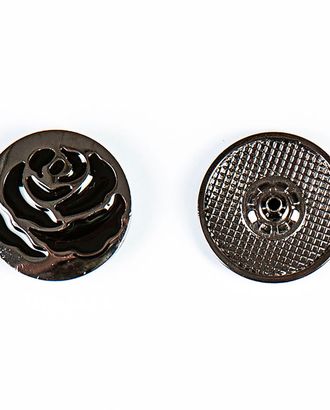 Кнопка альфа, омега 28мм цветной металл/эмаль арт. ПРС-1537-2-ПРС0031926