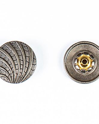 Кнопка альфа, омега 20мм цветной металл арт. ПРС-1538-3-ПРС0031929