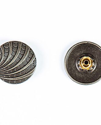 Кнопка альфа, омега 25мм цветной металл арт. ПРС-1539-3-ПРС0031933