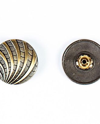 Кнопка альфа, омега 25мм цветной металл арт. ПРС-1539-4-ПРС0031934