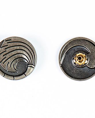 Кнопка альфа, омега 28мм цветной металл арт. ПРС-1541-3-ПРС0031941