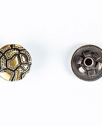 Кнопка альфа, омега 12мм цветной металл арт. ПРС-1545-4-ПРС0031958