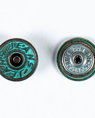 Пуговица джинсовая на фиксированной ножке 20мм цветной металл арт. ПРС-1566-2-ПРС0032057