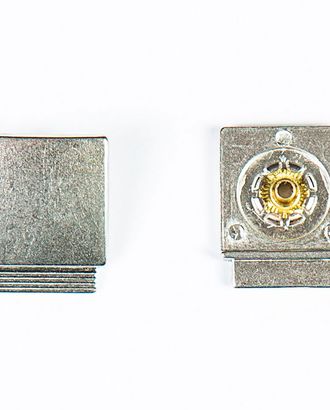 Кнопка альфа, омега 18х23мм цветной металл арт. ПРС-1580-5-ПРС0032110