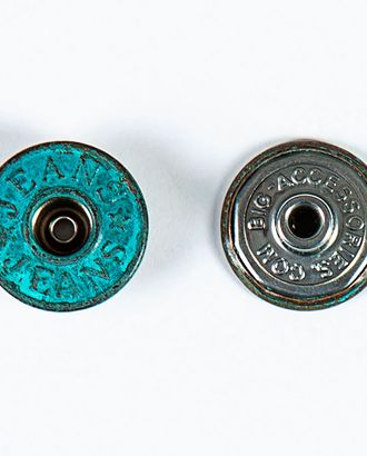Пуговица джинсовая на фиксированной ножке 20мм цветной металл арт. ПРС-1617-1-ПРС0032290