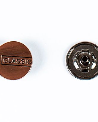 Кнопка альфа, омега 17мм цветной металл арт. ПРС-1584-3-ПРС0032566