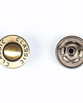 Кнопка альфа, омега 15мм цветной металл арт. ПРС-1724-2-ПРС0032719