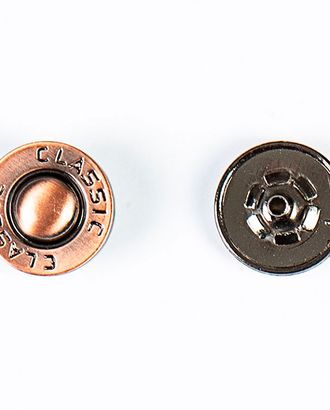 Кнопка альфа, омега 18мм цветной металл арт. ПРС-1725-3-ПРС0032722