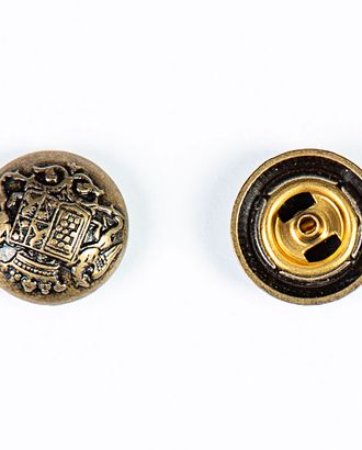 Кнопка альфа, омега 20мм цветной металл арт. ПРС-1734-2-ПРС0032807