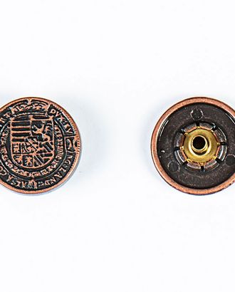 Кнопка альфа, омега 17мм цветной металл арт. ПРС-1739-4-ПРС0032837