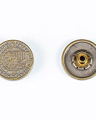 Кнопка альфа, омега 17мм цветной металл арт. ПРС-1739-6-ПРС0032839