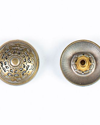 Кнопка альфа, омега 20мм цветной металл арт. ПРС-1772-2-ПРС0032972