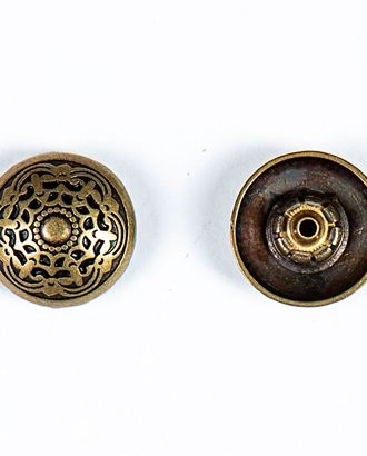 Кнопка альфа, омега 20мм цветной металл арт. ПРС-1772-3-ПРС0033019
