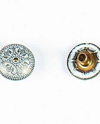 Кнопка альфа, омега 12мм цветной металл арт. ПРС-1831-1-ПРС0033205