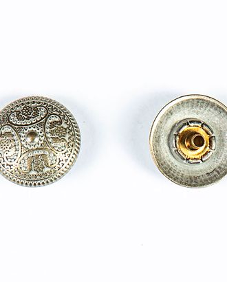 Кнопка альфа, омега 19мм цветной металл арт. ПРС-1832-2-ПРС0033215