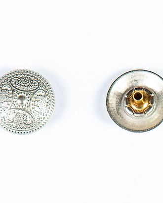 Кнопка альфа, омега 19мм цветной металл арт. ПРС-1832-4-ПРС0033217