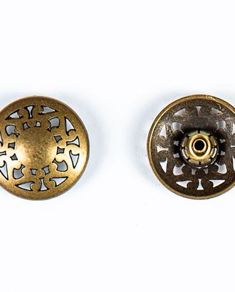 Кнопка альфа, омега 22мм цветной металл арт. ПРС-1876-4-ПРС0033400