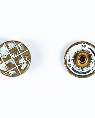 Кнопка альфа, омега 15мм цветной металл арт. ПРС-1878-1-ПРС0033430