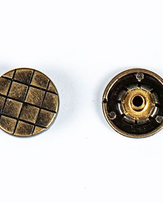 Кнопка альфа, омега 15мм цветной металл арт. ПРС-1878-6-ПРС0033435