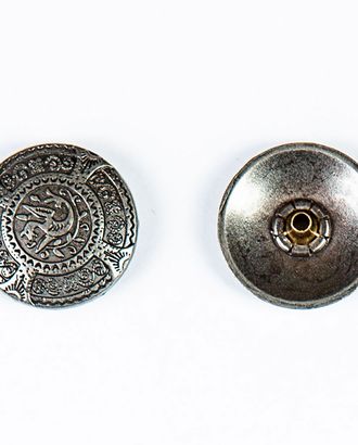 Кнопка альфа, омега 22мм цветной металл арт. ПРС-1901-2-ПРС0033481