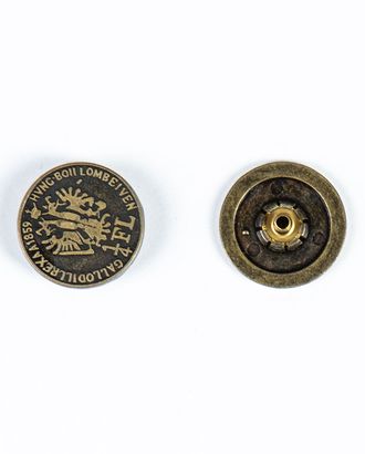 Кнопка альфа, омега 23мм цветной металл арт. ПРС-1903-2-ПРС0033484