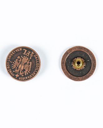Кнопка альфа, омега 23мм цветной металл арт. ПРС-1903-3-ПРС0033485