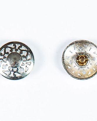 Кнопка альфа, омега 18мм цветной металл арт. ПРС-1951-1-ПРС0033660