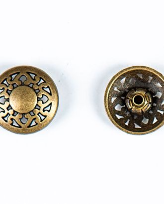 Кнопка альфа, омега 18мм цветной металл арт. ПРС-1951-4-ПРС0033663