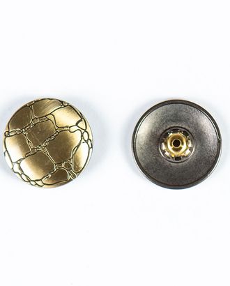 Кнопка альфа, омега 28мм цветной металл арт. ПРС-1986-3-ПРС0033817