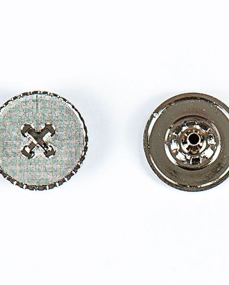 Кнопка альфа, омега 22мм цветной металл арт. ПРС-1987-1-ПРС0033819