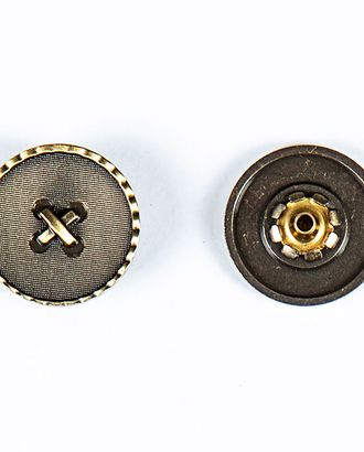 Кнопка альфа, омега 22мм цветной металл арт. ПРС-1987-3-ПРС0033821