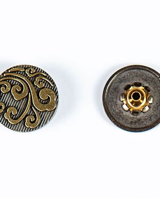 Кнопка альфа, омега 20мм цветной металл арт. ПРС-1990-3-ПРС0033831
