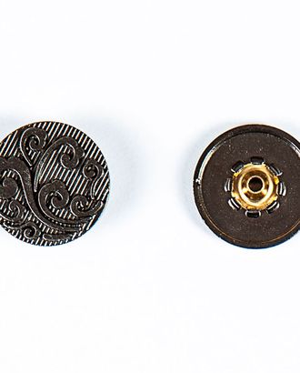 Кнопка альфа, омега 20мм цветной металл арт. ПРС-1990-4-ПРС0033832
