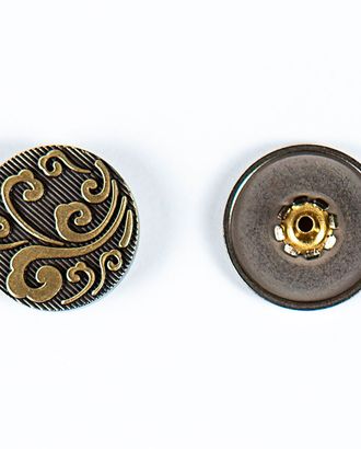 Кнопка альфа, омега 25мм цветной металл арт. ПРС-1991-3-ПРС0033835