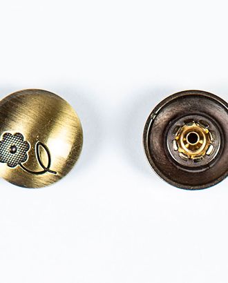 Кнопка альфа, омега 22мм цветной металл арт. ПРС-1994-3-ПРС0033845