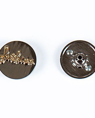 Кнопка альфа, омега 22мм цветной металл арт. ПРС-2048-3-ПРС0033962