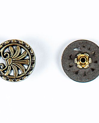 Кнопка альфа, омега 20мм цветной металл арт. ПРС-2128-3-ПРС0034119