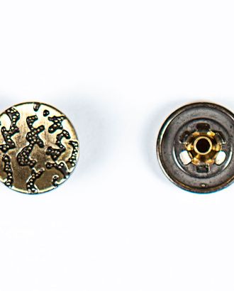 Кнопка альфа, омега 15мм цветной металл арт. ПРС-2131-4-ПРС0034129