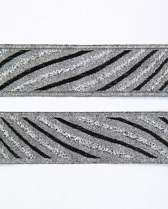 Тесьма жаккардовая металлизированная 22мм полиэстер/люрекс арт. ПРС-2928-1-ПРС0005098