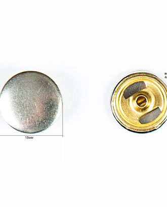 Кнопка альфа, омега 15мм цветной металл арт. ПРС-595-2-ПРС0002857