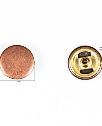Кнопка альфа, омега 15мм цветной металл арт. ПРС-595-3-ПРС0002858