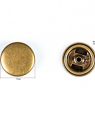 Кнопка альфа, омега 17мм цветной металл арт. ПРС-577-5-ПРС0002873