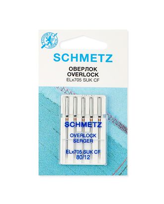 Иглы для оверлоков Schmetz  ELx705 SUK CF №80/12 арт. ИБДВ-11-1-43076