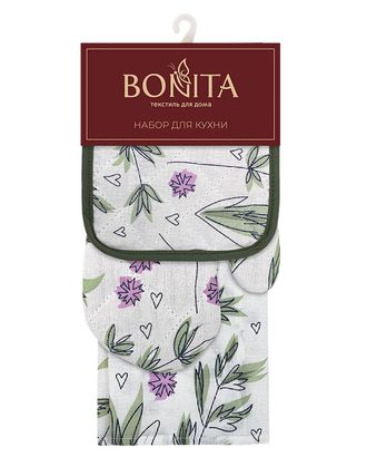 Набор кухонный Bonita, полотенце+рукавица+прихватка Нежность арт. ТДИВН-4153-1-ТДИВН0142561