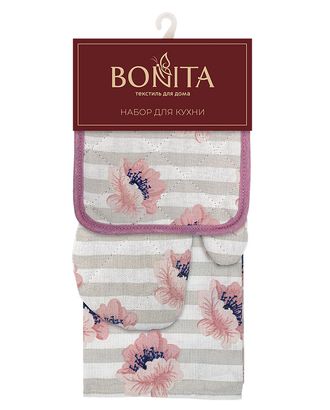 Набор кухонный Bonita, полотенце+рукавица+прихватка Маки арт. ТДИВН-4154-1-ТДИВН0142565